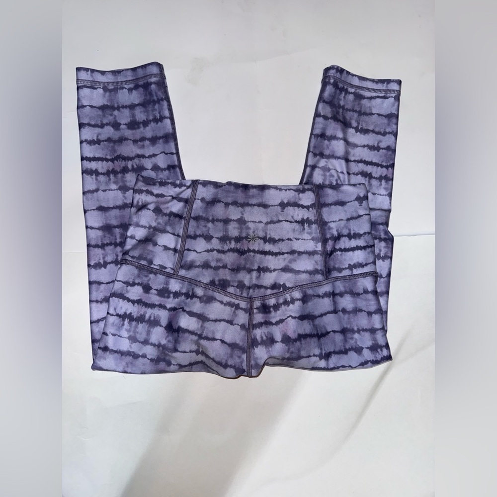 Athleta Elation Printed Capri Leggings Small Petite Purple - Picture 6 of 9